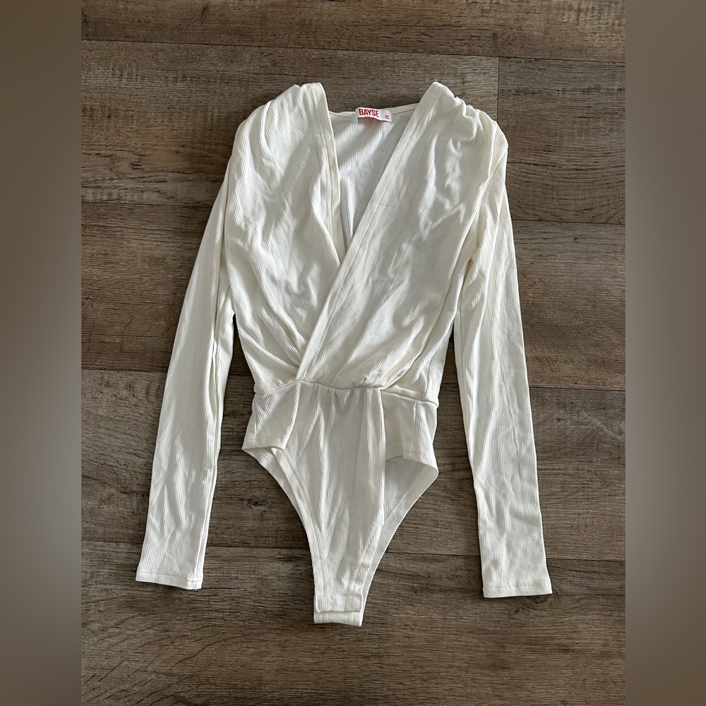 White cross bodysuit